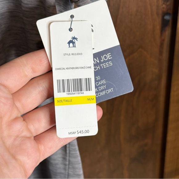 NWT Men’s Caribbean Joe Island Supply Co Breeze Tech T-Shirt Size M Heather grey - Picture 3 of 6